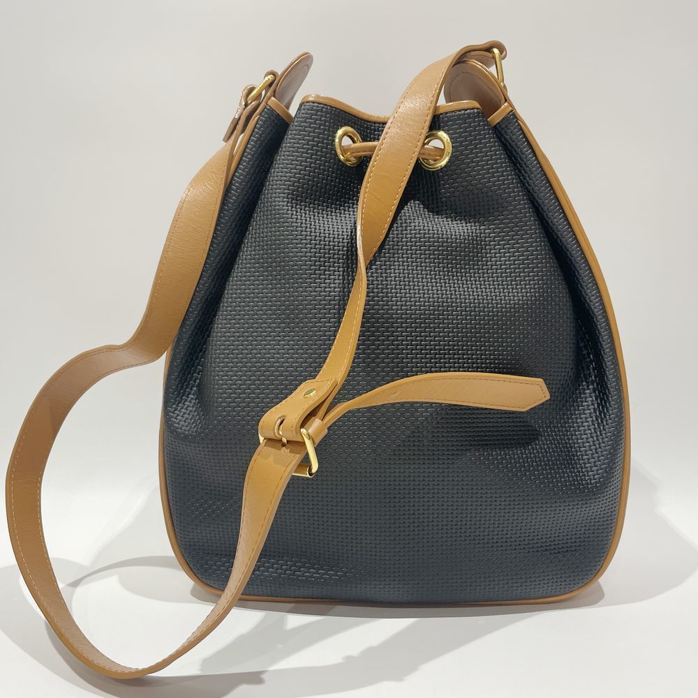 Prada Drawstring Vitello Dino Bucket 2way Shoulde… - image 2